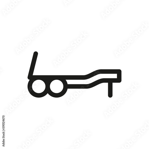 Semi-trailer trawl isolated icon, semi trailer outline vector icon with editable stroke