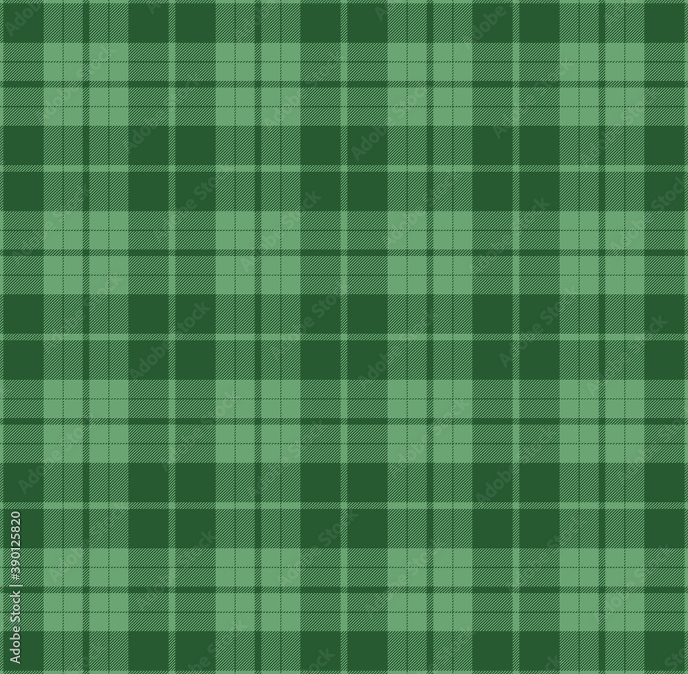 Fototapeta premium Green tartan plaid. Textile pattern design for pillows, shirts, dresses, tablecloth etc.
