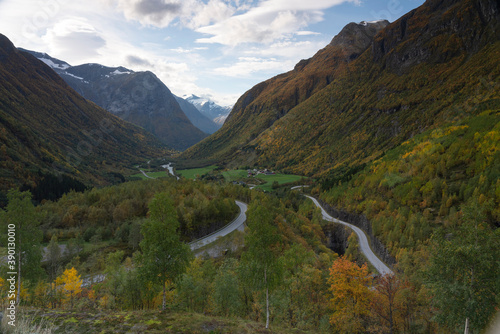 View from Hjelledalen, Stryn, Norway. photo