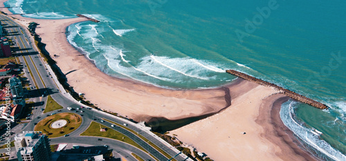 Drone shot of the beach