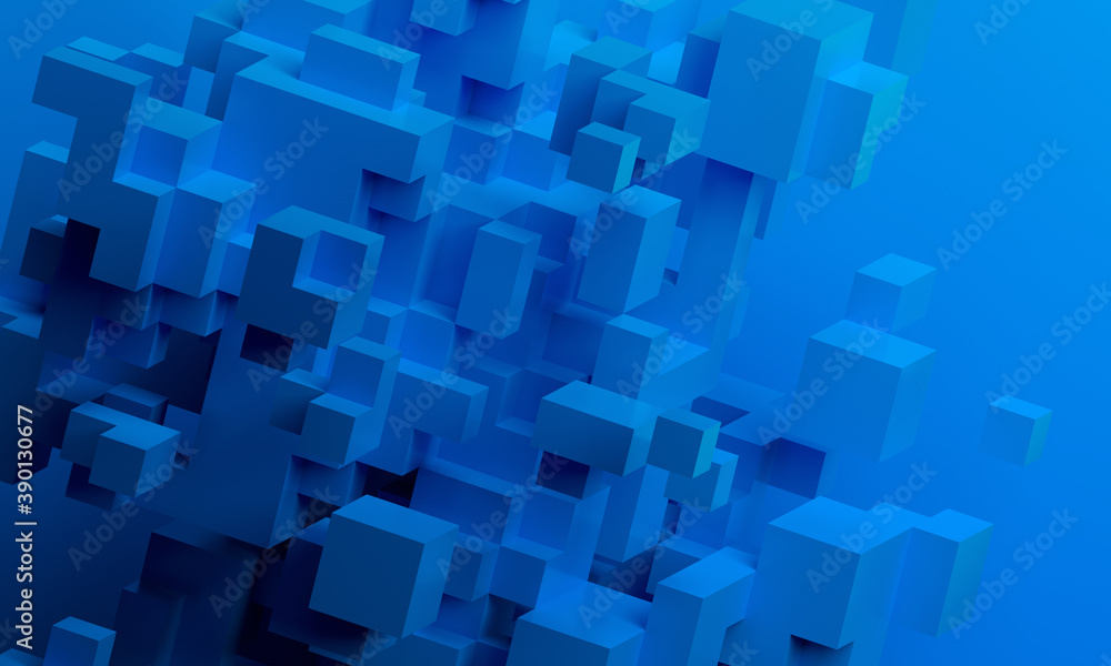 Abstract 3d render, geometric background design with cubes Abstract 3d render, geometric background design with cubes