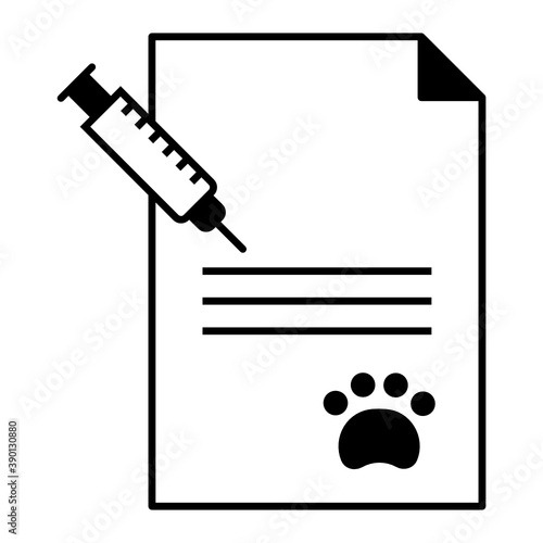 Animal Health Care Report Concept Vector Icon Design, Animal foster care and Shelter Symbol on White Background 