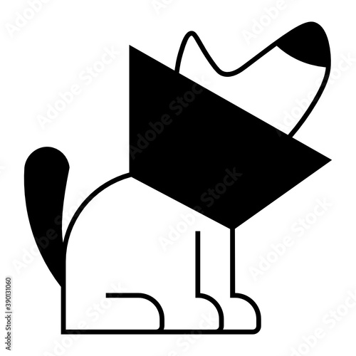 Puppy checkup concept,  Veterinary vector icon design, Dog And Health Checkup Symbol on White background, Animal Healthcare Sign 