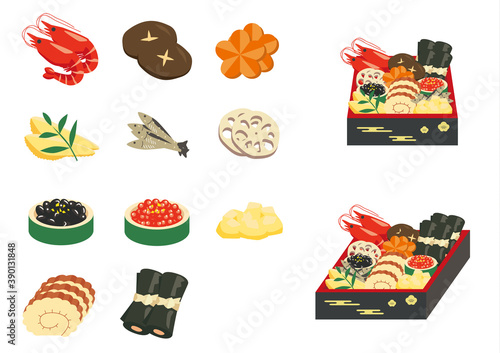 おせち　イラスト素材
