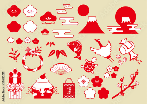 お正月　イラスト素材 02