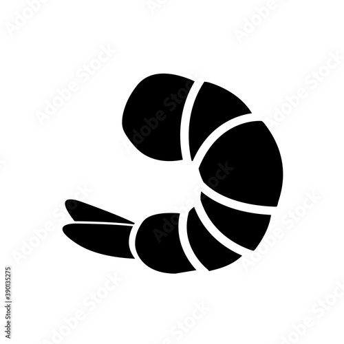 Shrimp icon, logo isolated on white background