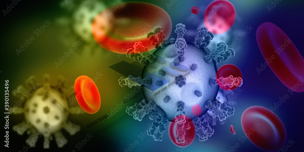 3d render Corona virus microscopic view
3d render Corona virus microscopic view