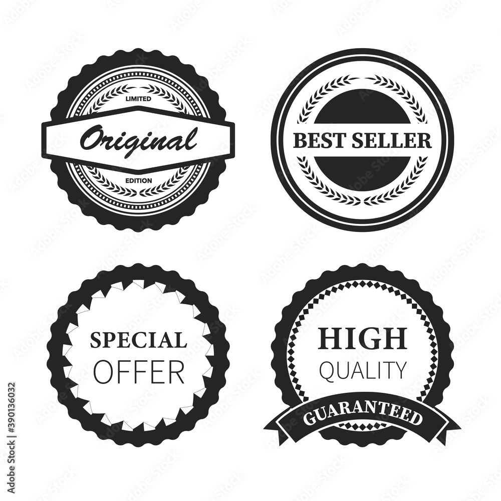 Collection of premium vector badges. vector illustration