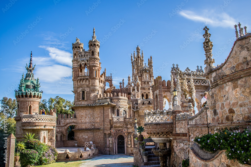 Colomares Castle and Monument for Christopher Columbus in Benalmádena, Spain