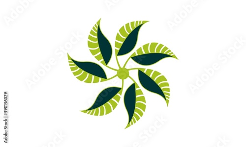 abstract icon logo leaf nature