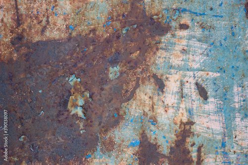 Rusty Colored Metal Texture. The Old Iron Surface Is Worn.