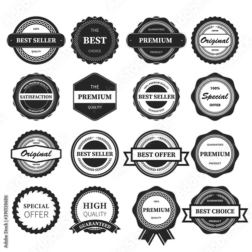 Set of retro vintage badges. vector illustration