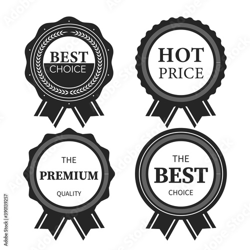 Collection of premium vector badges. vector illustration