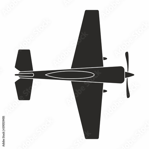 Light aircraft vector icon on a white background. Can be used for web and mobile