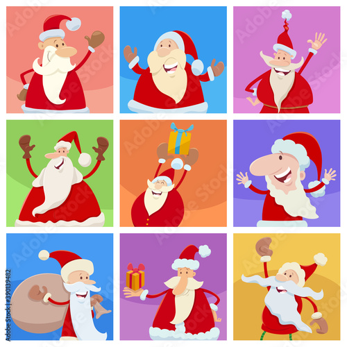 holiday design with happy Christmas characters