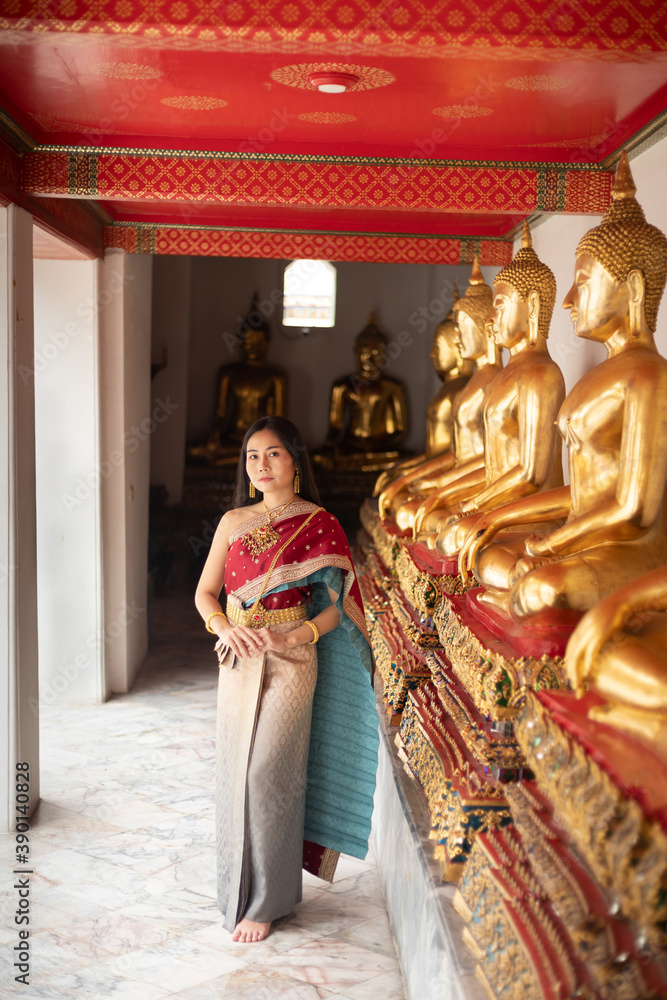Beautiful woman in traditional dress costume Beautiful woman in traditional dress costume