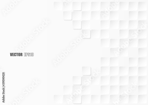 Abstract paper square white Background ,light and shadow. Vector. © lim_pix