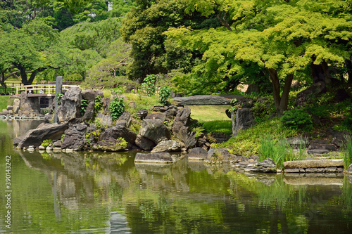 小石川後楽園・大泉水と蓬莱島