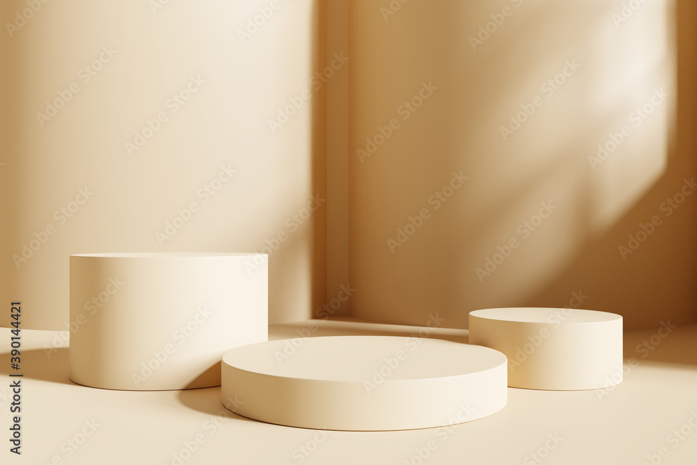 Product display podium with brown abstract background. 3D render Product display podium with brown abstract background. 3D render