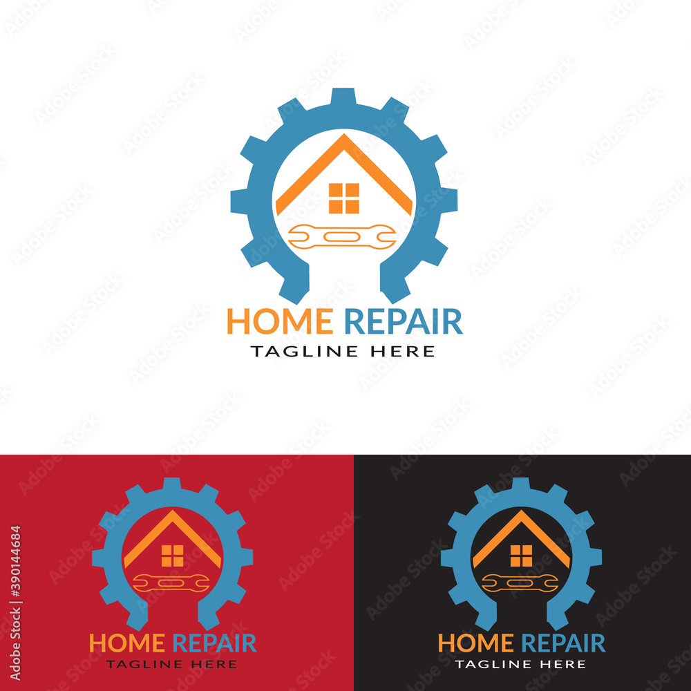 Home logo, home repair logo, real estate logo vector template Home logo, home repair logo, real estate logo vector template