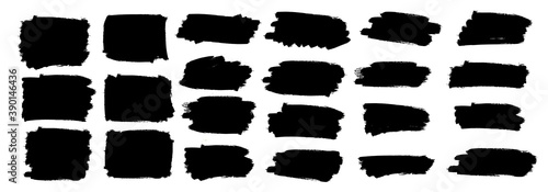 Paint brushes strokes mega set. Vector illustration