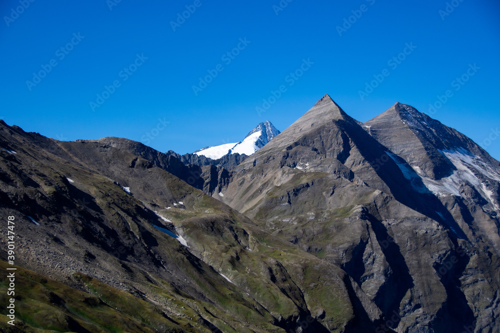 View of the Großglockner, the largest mountain in Austria