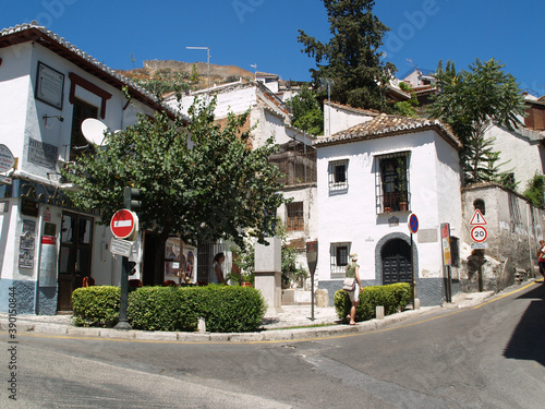 Strolling through the streets of Granada. Alhambra, cathedral, albaicin. Andalusia. Spain