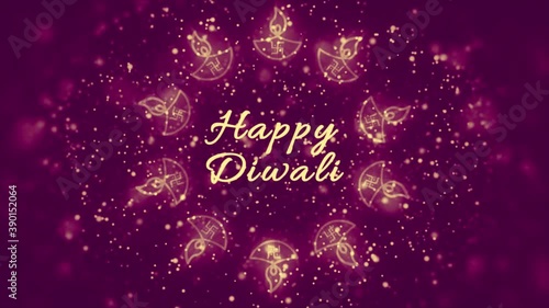  4K video animation of diyas on Deepawali, the festival of lights. Burning/ lighting diya lamps in a circular motion for Diwali celebration. Diwali, diwalidiya, diwalilamp Happy Diwali