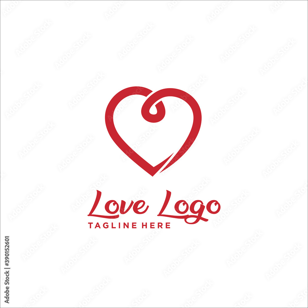 love logo design template silhouette vector icon love logo design template silhouette vector icon