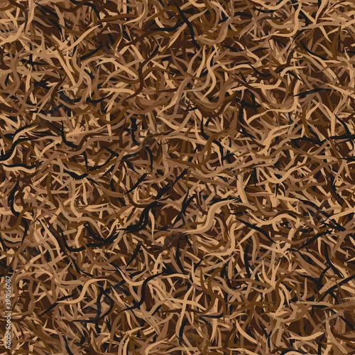 Military camo seamless pattern vector background print. Autumn brown grass