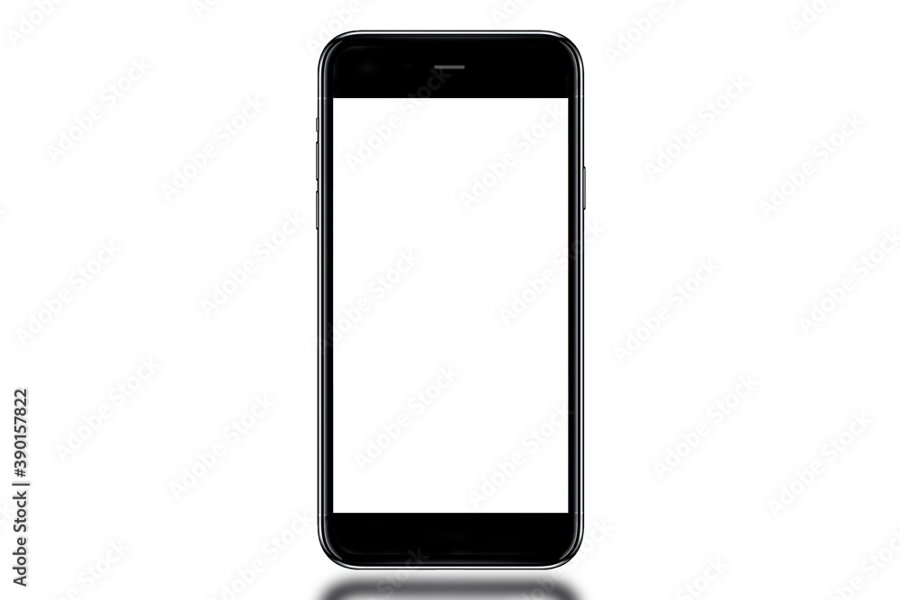 New realistic mobile phone smartphone mockup with blank screen isolated on white background, mockup model similar to iPhonex isolated Background of ai digital investment economy. HD New realistic mobile phone smartphone mockup with blank screen isolated on white background, mockup model similar to iPhonex isolated Background of ai digital investment economy. HD