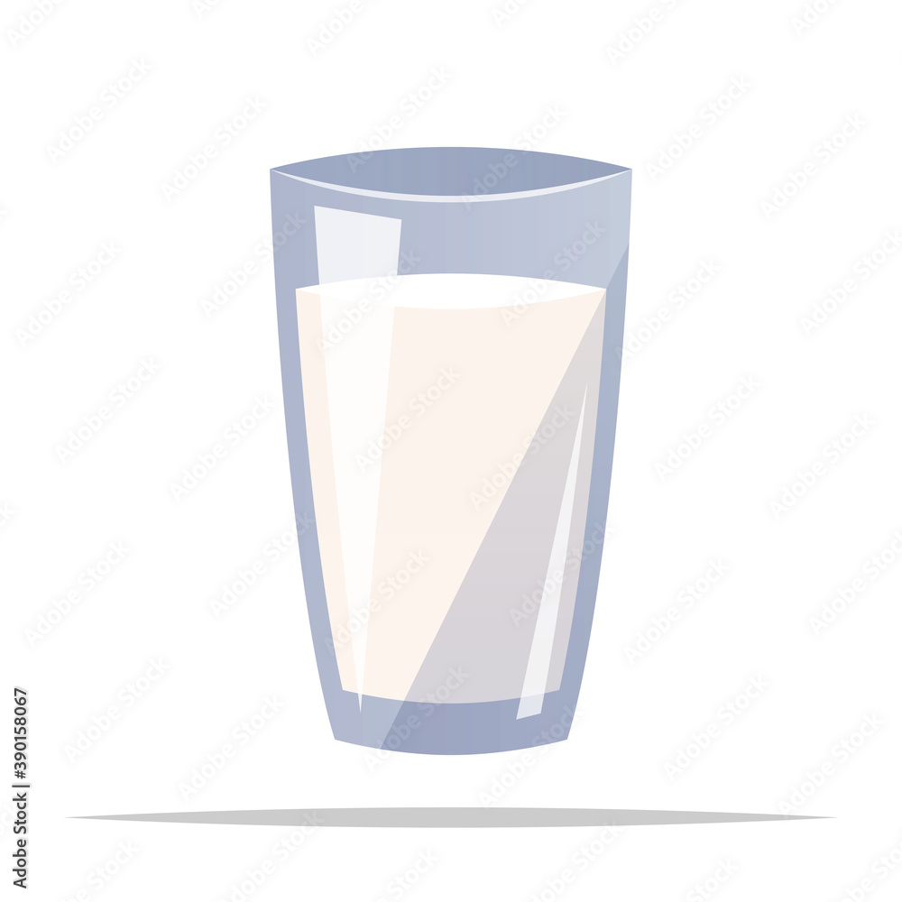 Glass of milk vector isolated illustration Glass of milk vector isolated illustration