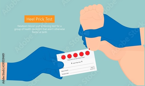 Newborn screening neonate metabolism rare paper filter Guthrie puncture pinprick collection birth childhood check