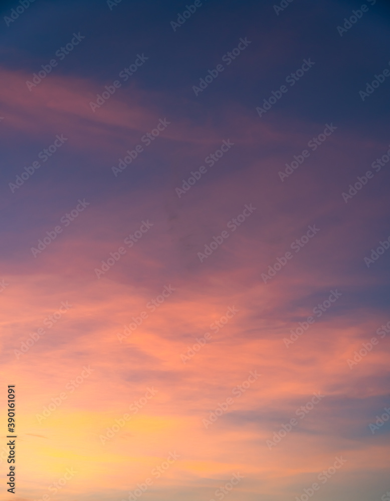 sunset in the sky vertical background 