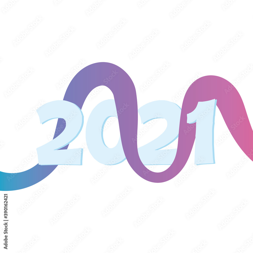 2021 new year, number paint stroke decoration 2021 new year, number paint stroke decoration