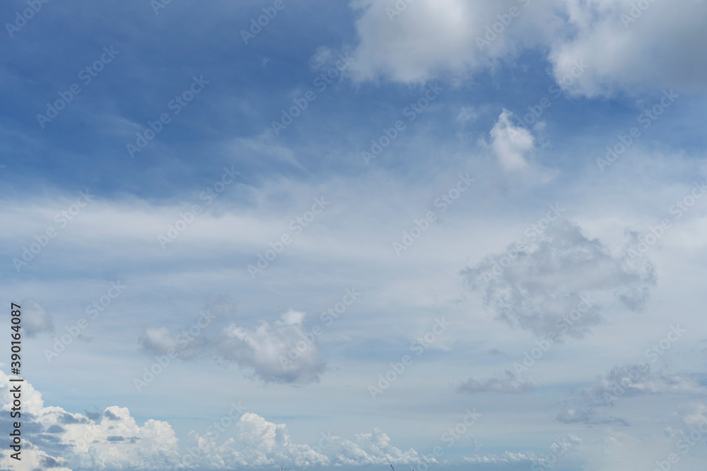 Blue backdrop in the air for text