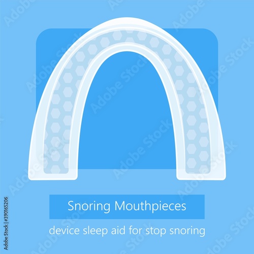 Snoring mouthpiece device for sleep aid stop apnea