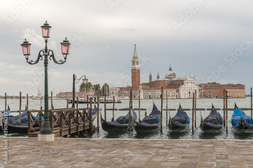 Venezia (Venice). View of the island of Saint George and the Basilica de San Giorgio Maggiore. © Simone