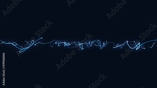 Abstract Fractal Particle Lines Stroke Wave Fx Seamless Loop/ 4k animation of a dynamic abstract visual fx background with fractal particles lines and dots shining and waving photo