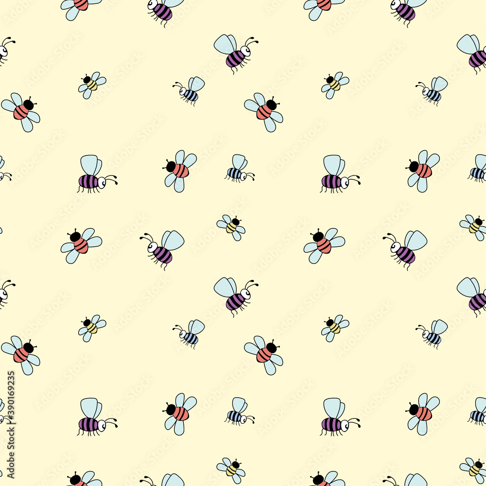 bees hokey pattern insect pattern young tee illustration art vector bees hokey pattern insect pattern young tee illustration art vector