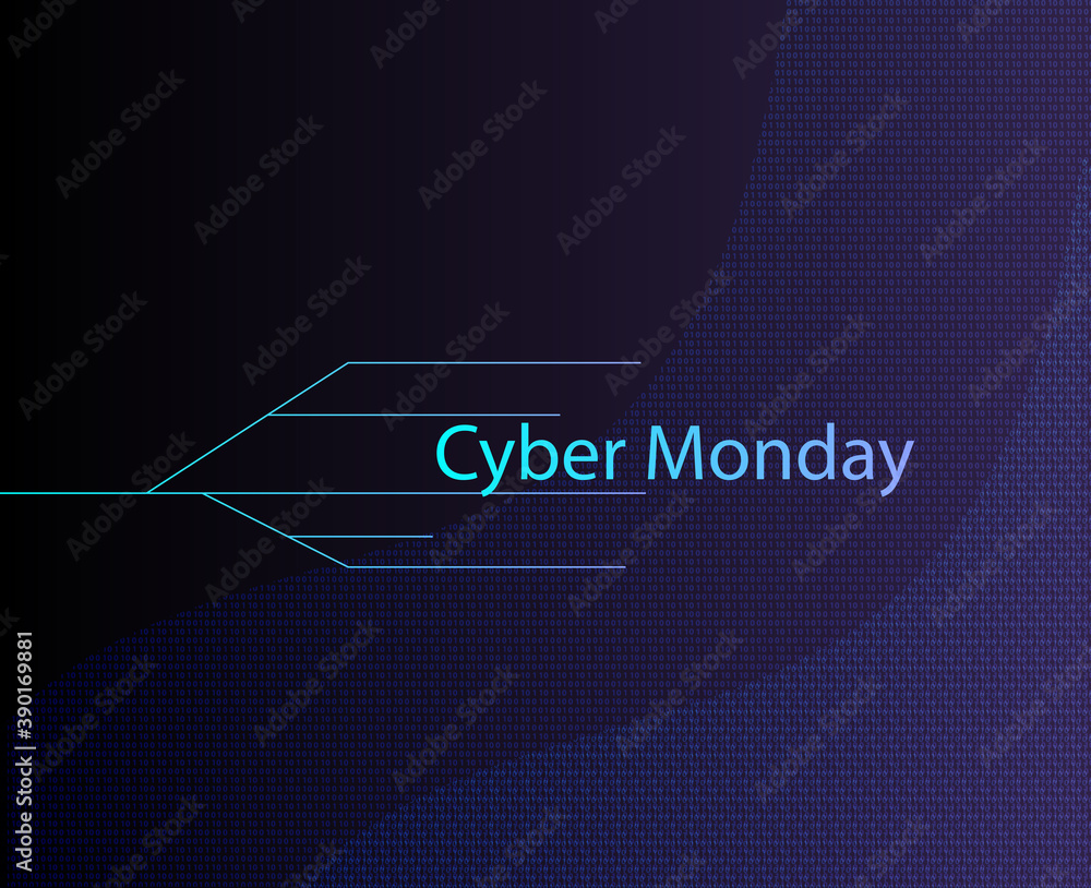 Cover for sale on cyber Monday. Glowing neon blue connecting lines. Vector illustration of EPS 10. Great for posters, postcards, and other graphics Cover for sale on cyber Monday. Glowing neon blue connecting lines. Vector illustration of EPS 10. Great for posters, postcards, and other graphics