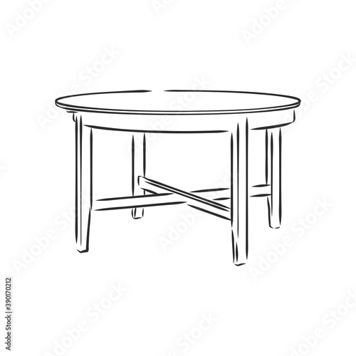 hand drawn table, vector illustration, table vector sketch illustration