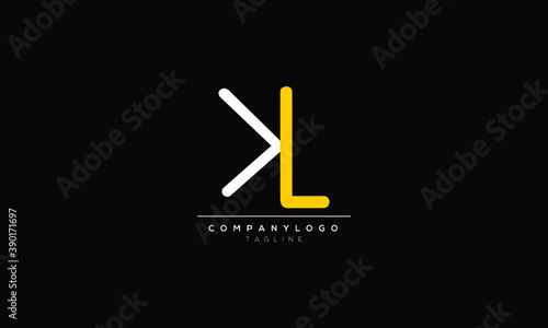 KL Abstract initial monogram letter alphabet logo design