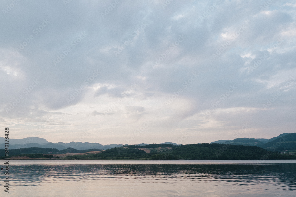 minimalistic lake scape minimalistic lake scape