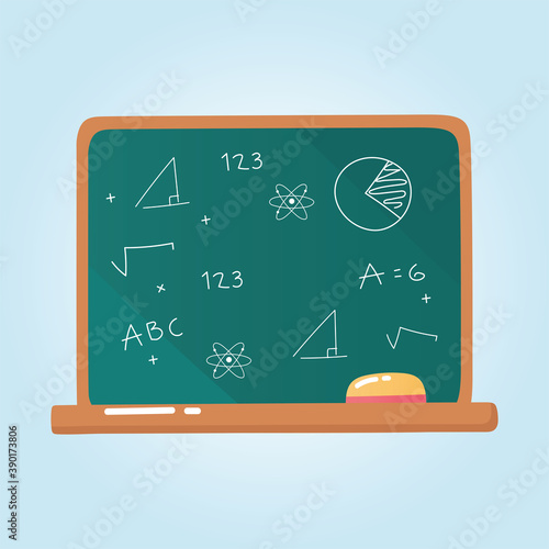 education blackboard and chalk school elementary cartoon icon