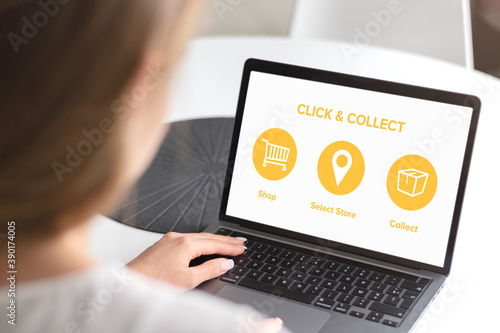 Tapeta Click and Collect concept