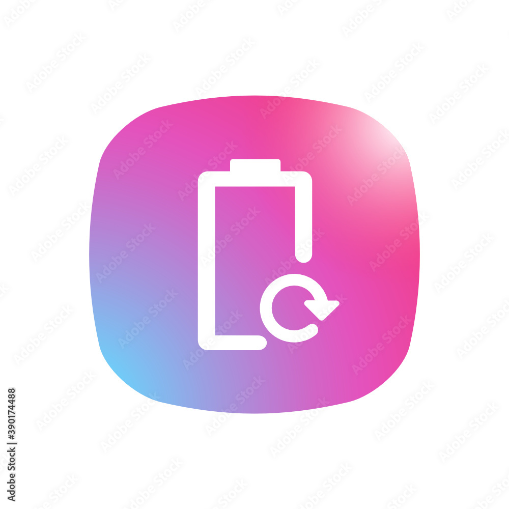 Recharge Battery - Mobile App Icon Recharge Battery - Mobile App Icon