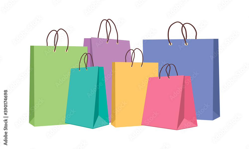 package for purchases for an online store on a white background package for purchases for an online store on a white background
