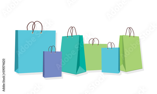  package for purchases for an online store on a white background