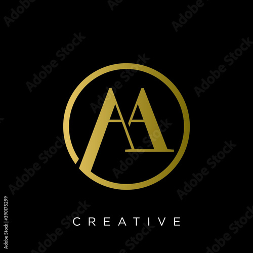 aa logo design vector icon symbol